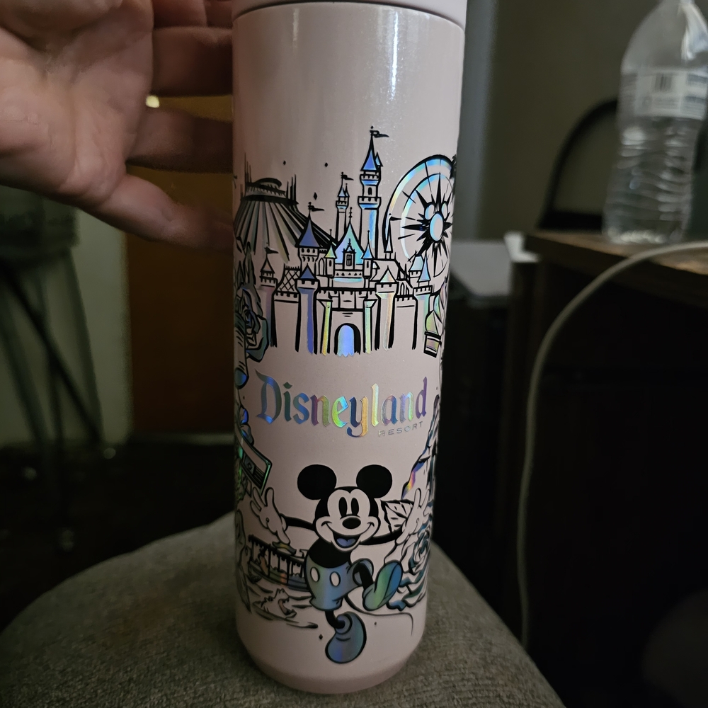 💥MAKE OFFER💥Disney Pink Sparkly Castle Travel Thermos